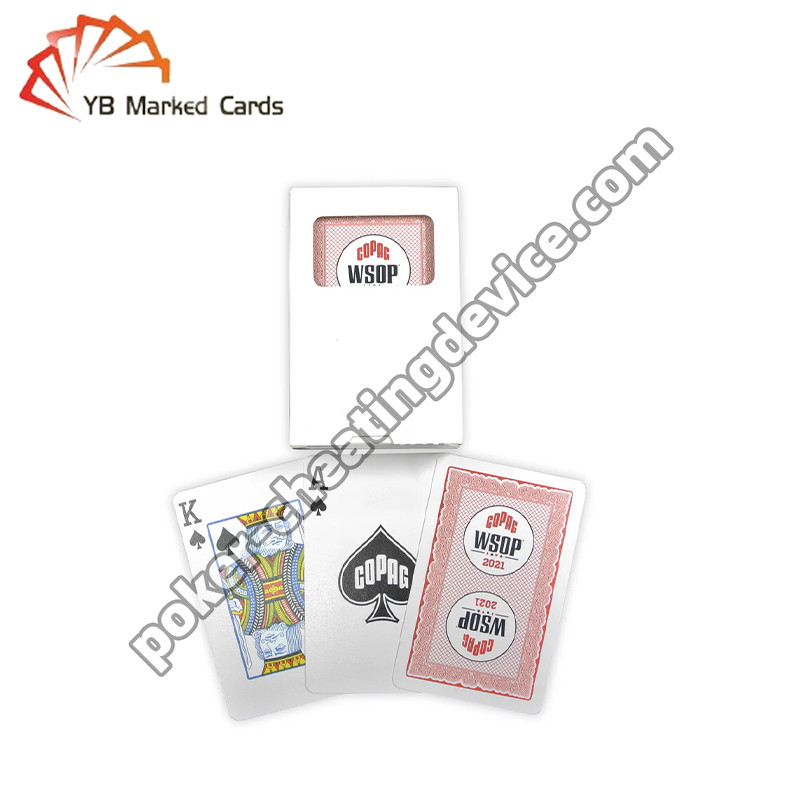 コパグ2021 WSOP 100% プラスチックUVバーコード マーク付き プレイカード シングルデック 赤