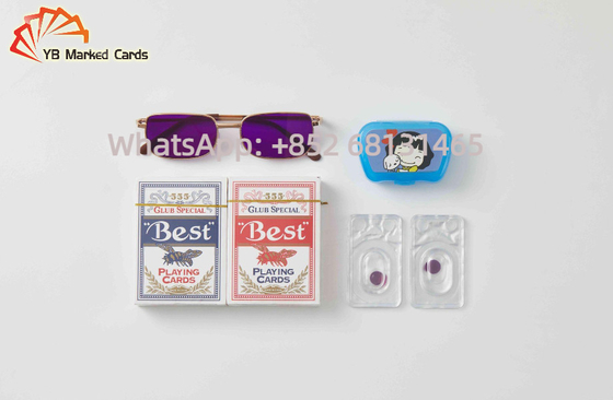 魔法の赤外線コンタクト レンズはポーカー ゲームの12mmの暗い紫色をろ過する