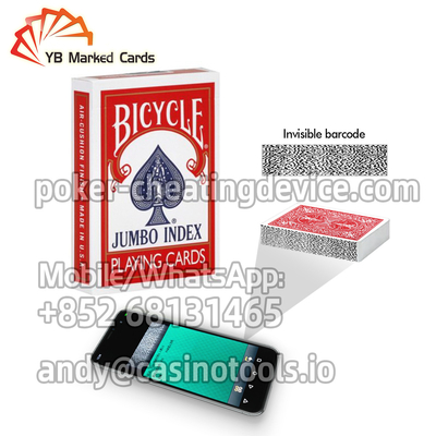 プラスチック自転車のライダーの背部バーコードはポーカー ゲームのためのデッキを示した