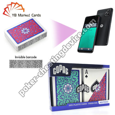 Copag Neoteric Invisible バーコードデック レギュラーインデックス レッド/グリーン ダブルデックセット