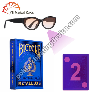 Bicycle Metalluxe ブルー 2023 インビジブルインク マーカー入りトランプ