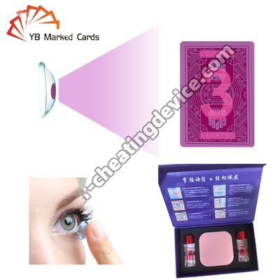 ポーカーチート 透明のインクカード用コンタクトレンズ